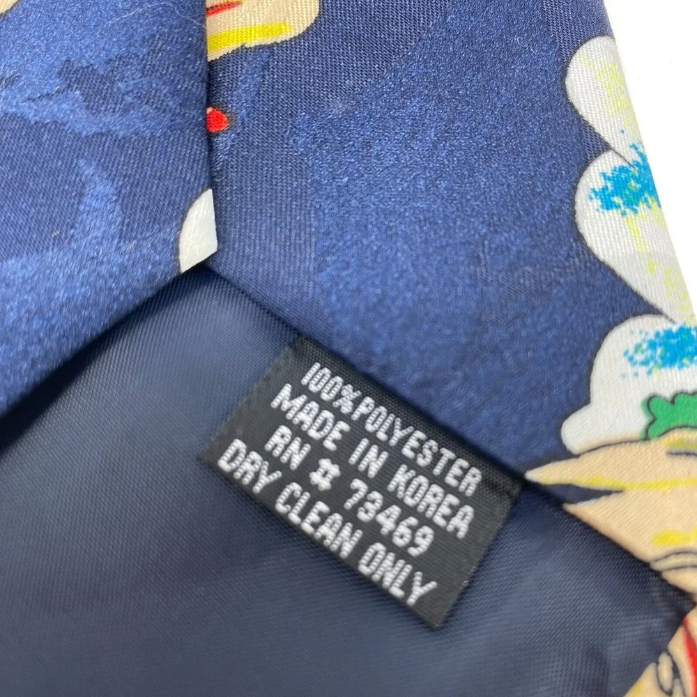 Vintage 1994 Looney Tunes Mania Tie‎ Men's Golf Necktie Tweety Taz Bugs Marvin